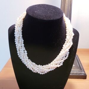 Seed Pearl Necklace, with extender.  Brand: RS. EUC!